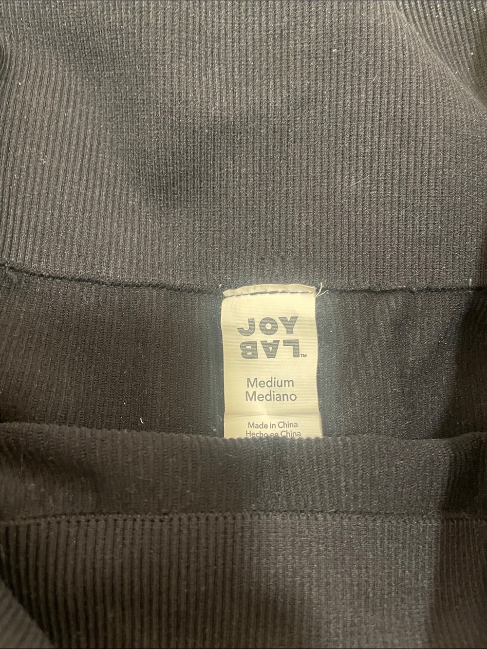 JoyLab Black Seamless Crop Top Set - Picture 2 of 3